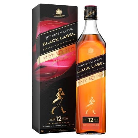 Johnnie Walker Black Label con finalizado en barricas de Jerez, whisky escocés mezcla, 700 ml.