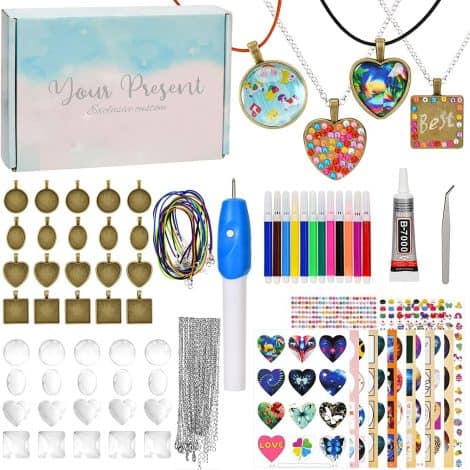 Conjunto de manualidades y joyería Johgee, grabado a pilas, regalo de Pascua para niñas de 5-13 años.