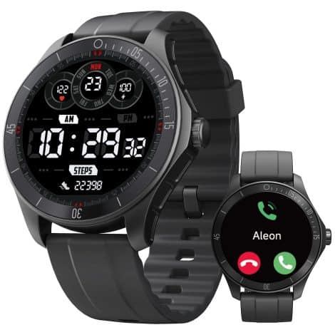 TOOBUR Smartwatch para Hombre con Alexa, Pantalla IP68 Impermeable, Llamada, podómetro, frecuencia cardíaca, oxígeno en sangre y sueño. Android y iOS.