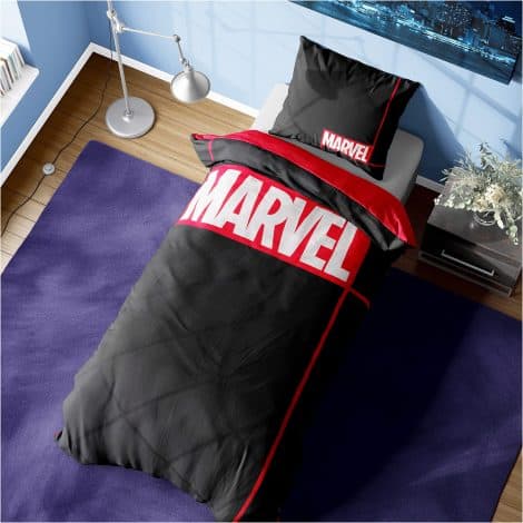 Conjunto de Fundas Nórdicas Marvel, para cama individual, con fundas de almohada incluidas. Ideal para niños y adolescentes.