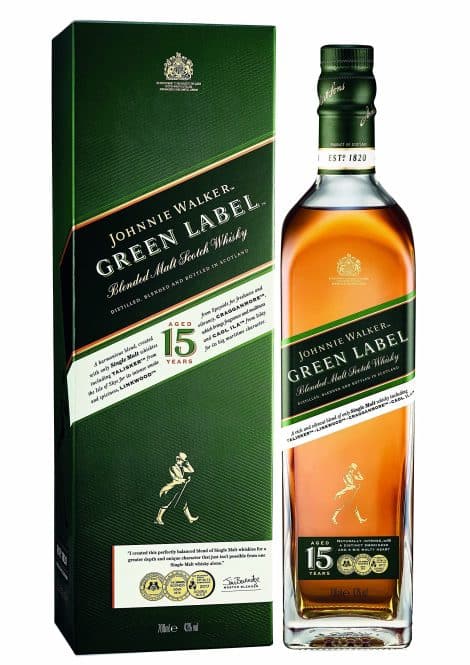 Johnnie Walker, Etiqueta Verde, Whisky escocés mezclado, 700 ml.