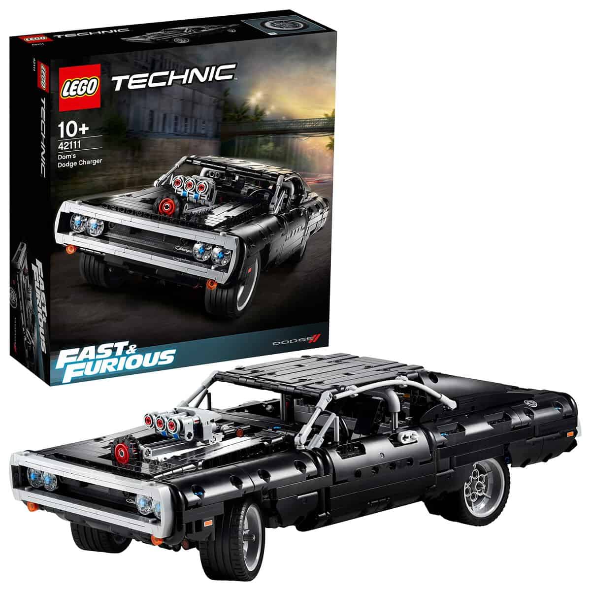 LEGO 42111 Technic Dom's Dodge Charger, Maqueta de Coche de Fast and Furious para Construir, Idea de Regalo para Niños, Niñas, Mujeres y Hombres