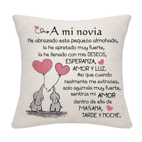 “Funda de Cojín para Novia” – Regalo Especial para Novias en Cumpleaños, San Valentín o Aniversario.