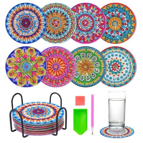 Pintura de Diamantes para Adultos y Niños, Mandala Regalo para Niñas de 8 a 12 años. Kit de Manualidades para Pintar por Números.