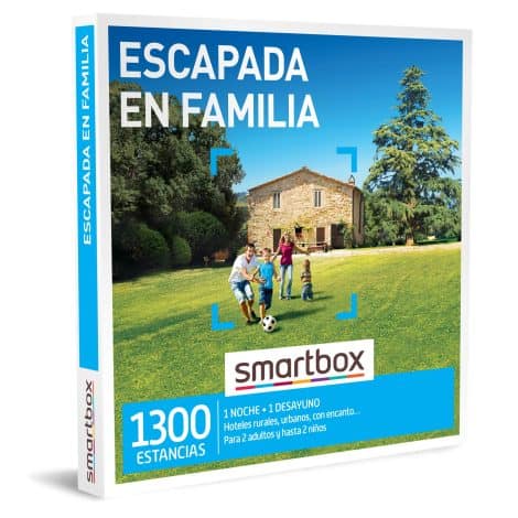 Smartbox – Regalo de una escapada en familia con 1 noche de alojamiento y desayuno para 2 adultos y hasta 2 niños.