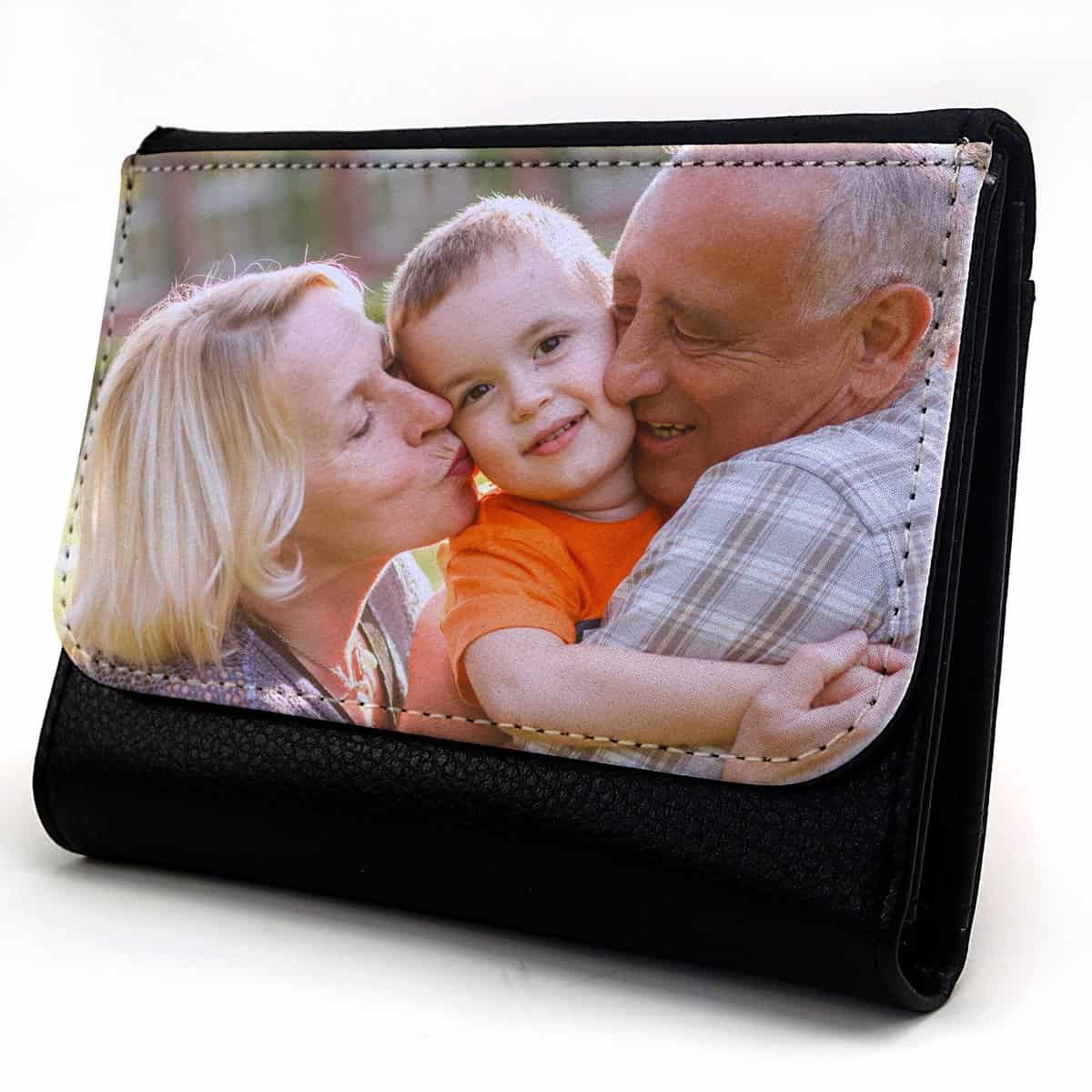 LolaPix Cartera Personalizada con Foto. Regalos Personalizados. Cartera Personalizada. Simil Piel. Tamaño Aprox 14x10cm. Modelo Mediana