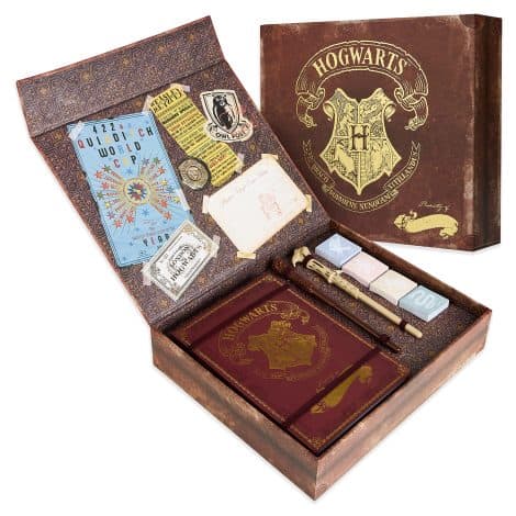 HARRY POTTER set de papelería, caja para cartas, cuaderno, bolígrafo decorado, pegatinas, sobres, regalo ideal tanto para niñas como para niños + caja para guardar recuerdos.