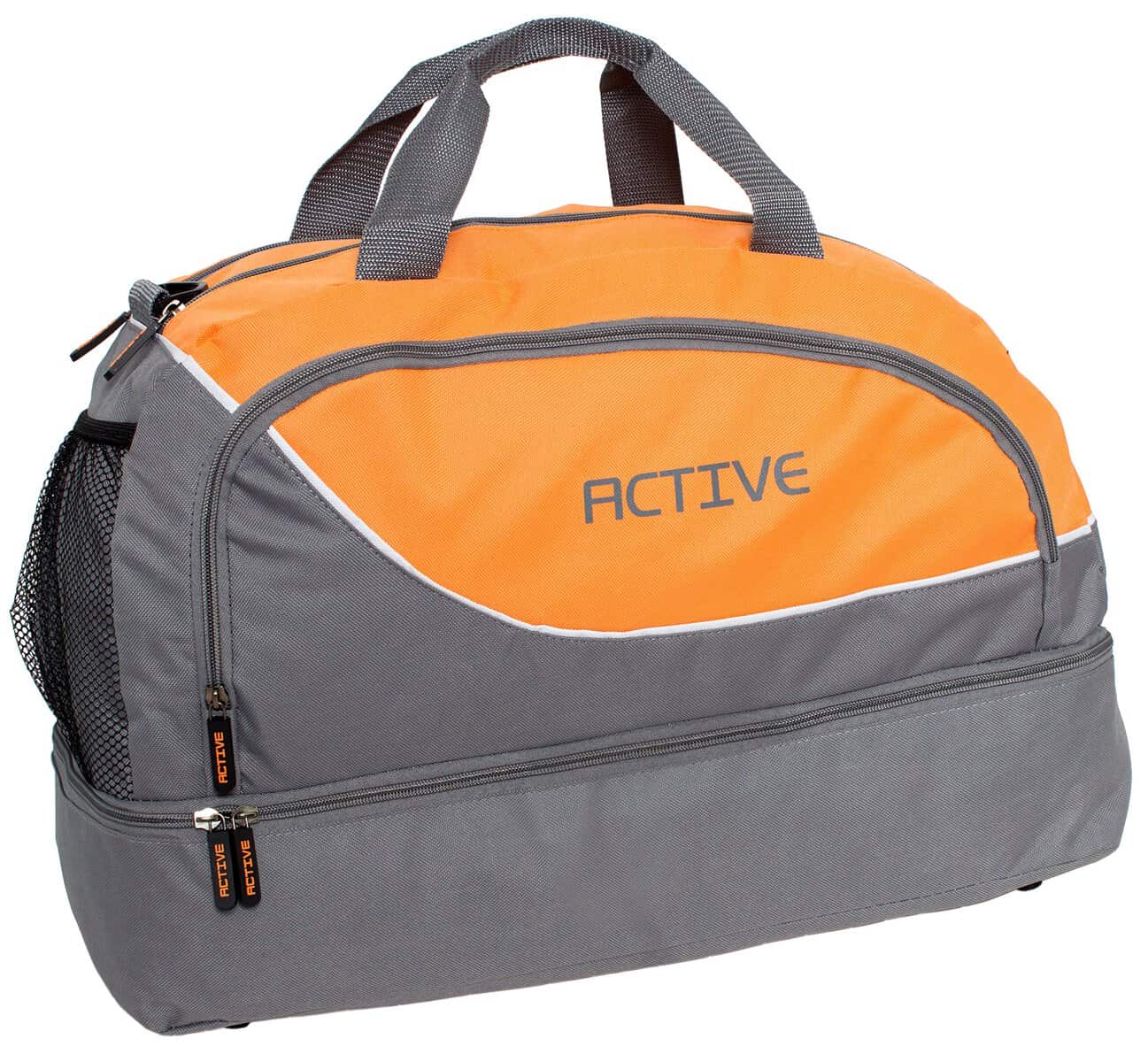 BRUBAKER Bolsa de Deporte Active - Bolsa de Entrenamiento de 30 L con Compartimento Húmedo para Deportes Fitness Natación Viaje - Bolsa de Fitness para Hombres y Mujeres - Gris