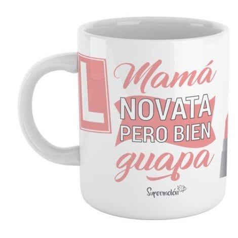 Taza genial “Mamá principiante pero muy guapa” – Para nuevas mamás – Regalo para madre primeriza.