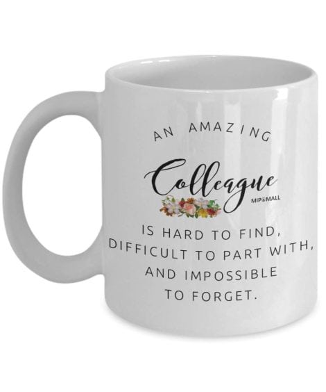 Taza “Regalando sorpresas a colegas, amigos, hombres y mujeres, con motivo de nuevo trabajo y Navidad”.