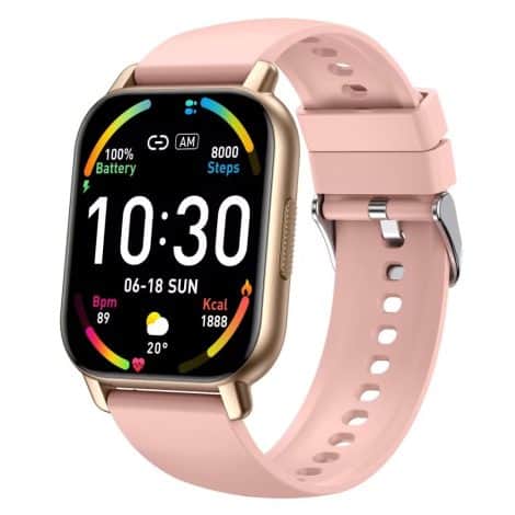 Smartwatch Hoxe unisex 1.85″, con llamadas Bluetooth, 112 modos deportivos, monitor de sueño, podómetro, IP68 para Android iOS.