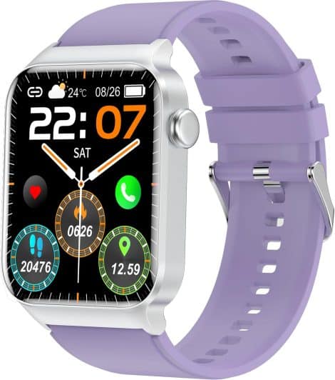 Reloj Inteligente UAUE para Hombres y Mujeres, Smartwatch HD de 1.85″ con Llamada Bluetooth. Pulsómetro, Monitor de Sueño y Deportes.