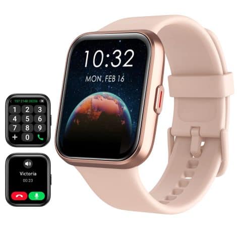 Tensky Smartwatch Mujer Alexa, WhatsApp, Notificaciones, 100 Modos Deportes, IP68, Regalo iPhone/Android.